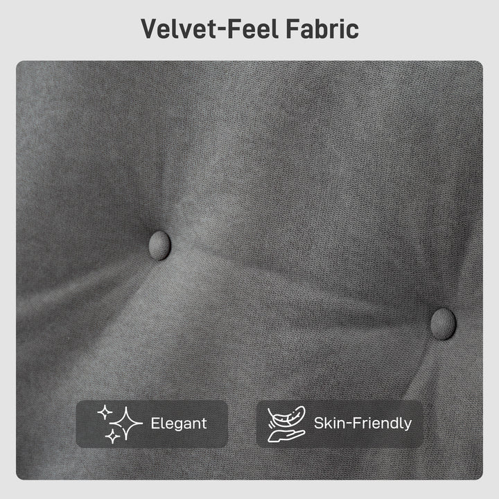 HOMCOM 2 Seater Sofa, Small Modern Couch with High-Resilience Foam, Thicken Padding, Button Tufted, Cream White