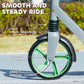 Qaba Kick Scooter for Kids Ages 6-12 with Adjustable Height, Rear-Fender Brake, 200mm Big Wheel, Foldable Design, Green