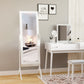 HOMCOM Full Length Mirror, Free Standing Full Body Mirror with Rectangular Frame, Adjustable Angle for Dressing Room, Bedroom, Living Room, Dark Brown