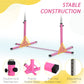 Soozier Professional Gymnastics Bar for Kids, Toddler Home Gymnastics Equipment with 13-level Adjustable Height, Pink