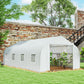 Outsunny 20x10x7ft Walk-in Steeple Greenhouse Outdoor Backyard Plant Seed Growth Tunnel Shed Warm House with 2 Anchor Way White