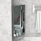 HOMCOM Wall mounted Bathroom Corner Mirror Storage Cabinet Stainless Steel with Single Door