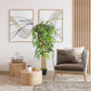 HOMCOM 5FT Artificial Bamboo Tree, Fake Plant with 1095 Leaves, Greenery Plant in Nursery Pot for Indoor , Green