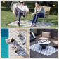 Outsunny Reversible Outdoor RV Rug, Patio Floor Mat, 4' x 6' Plastic Straw Rug for Backyard, Deck, Beach, Camping, Grey & White