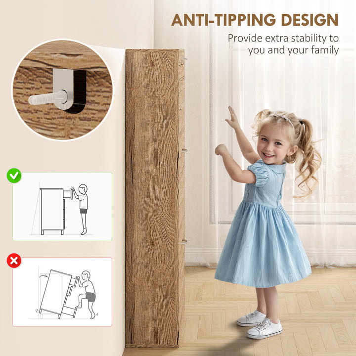 HOMCOM Shoe Storage Cabinet with 3 Flip Drawers, Narrow and Slim, 12 Pair of Shoes Organizer for Hallway, Entryway