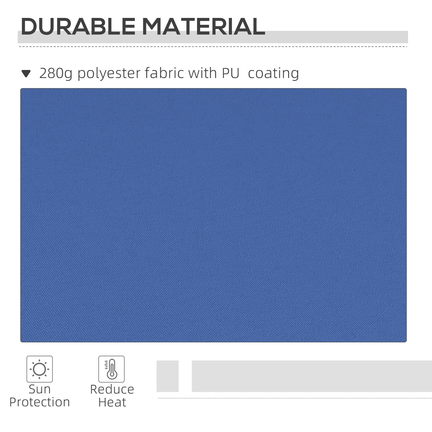 Outsunny 12' x 10' Manual Retractable Awning Outdoor Sunshade Shelter with Adjustable & Versatile Design, Dark Blue