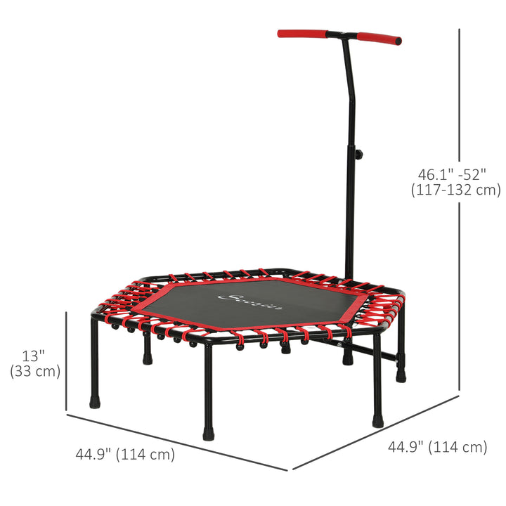 Soozier 45" Rebounder Trampoline for Adult, Quiet Bungee Rebounder with Adjustable Handle, Blue