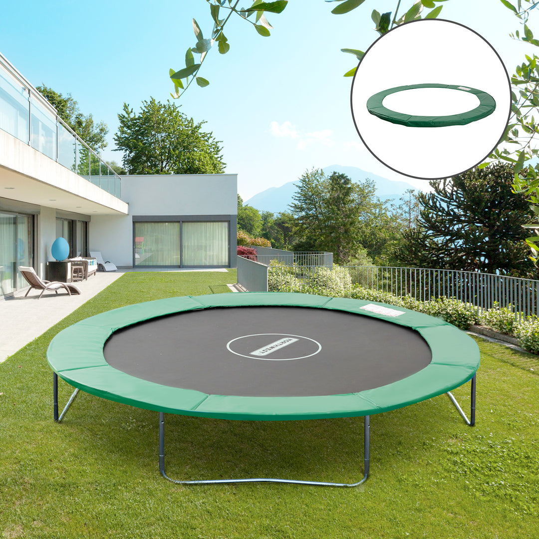 Soozier ⌀8ft Trampoline Pad ⌀96" Spring Safety Replacement Gym Bounce Jump Cover EPE Foam Green