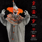 Outsunny 5.6' Life Size Clown Outdoor Halloween Decoration Animatronic, Animated Prop w/ Light Up Eyes