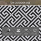 Outsunny Reversible Outdoor RV Rug, Patio Floor Mat, 5' x 8' Plastic Straw Rug for Backyard, Deck, Beach, Camping, Black & White