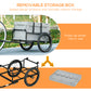 Aosom Steel Trailer for Bike, Bicycle Cargo Trailer with Storage Box, Safe Reflectors, Max Load 88LBS