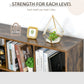 HOMCOM 5-Tier Bookcase, Storage Bookshelf, Display Shelves with Adjustable Shelves for Living Room, Home Office, Nature Wood