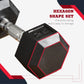 Soozier Rubber Dumbbells Weight Set, Total 30lbs(15lbs Each) Dumbbell Hand Weight for Body Fitness Training for Home Office Gym, Black