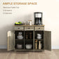 HOMCOM Modern Sideboard, Buffet Cabinet with Storage Cabinets, Drawers and Adjustable Shelves for Living Room, Washed Grey