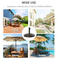 Outsunny 18â€� Round Patio Umbrella Base Outdoor Decorative Cast Stone Resin Parasol Stand Market Garden Umbrella Holder, Bronze