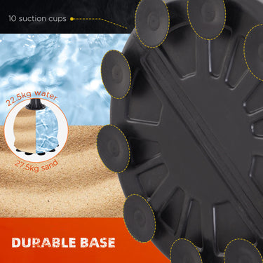 Soozier 65" Freestanding Boxing Punching Bag with Refilled Base and Suction Cups, Black