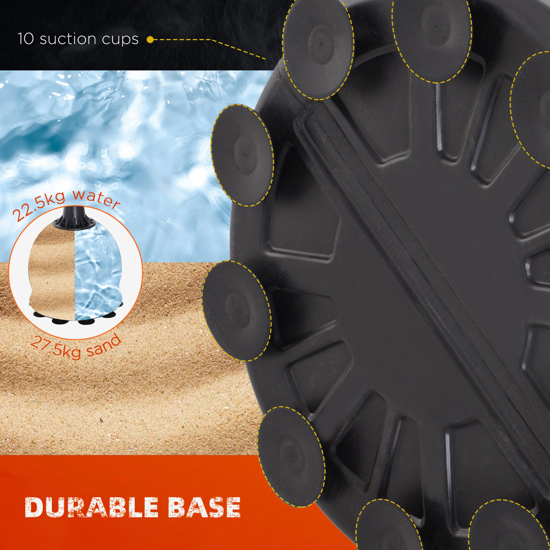 Soozier 65" Freestanding Boxing Punching Bag with Refilled Base and Suction Cups, Black