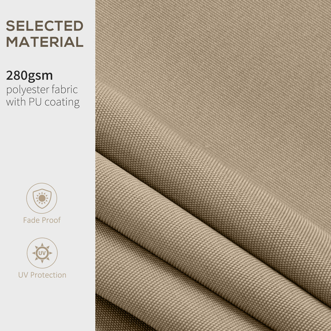 Outsunny 13' x 8' Retractable Awning Fabric Replacement Outdoor Sunshade Canopy Awning Cover, UV Protection, Beige