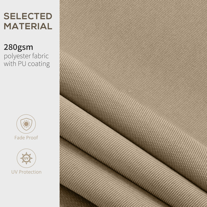 Outsunny 13' x 8' Retractable Awning Fabric Replacement Outdoor Sunshade Canopy Awning Cover, UV Protection, Beige