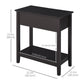 HOMCOM End Side Table in Flip Top Design with Cabinet and Bottom Shelf, Storage Furniture Decoration for Bedroom Living Room Office, Dark Coffee