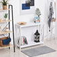 HOMCOM 40" Console Table, 2 Tier X-Design Narrow Entryway Table with Storage Shelf for Behind Couch, Living Room, Hallway, White