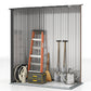 Outsunny 5' x 3' Outdoor Storage Shed, Steel Garden Shed with Single Lockable Door, Tool Storage Shed for Backyard, Brown