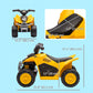 Qaba Licensed Kids ATV, 6V Electric Ride on Car for Kids with Horn, LED Headlights, for 18-36 Months, Yellow