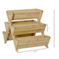 Outsunny Raised Garden Bed Wood, Freestanding Planter Stand with 5 Planting Boxes and 4 Hooks, Good for Herbs, Flowers, or Vegetables in Patio Balcony Indoor Outdoor