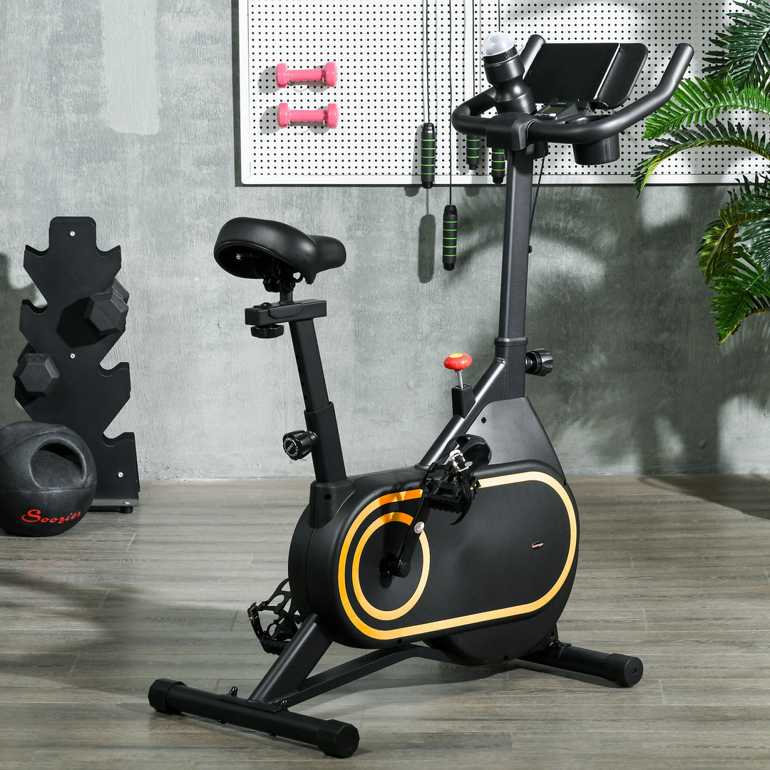 Soozier Exercise Bike, Magnetic Resistance Exercise Bike with LCD Display, Low Noise Stationary Indoor Cycling Bike for Home