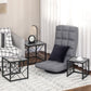 HOMCOM Nest of Tables Set of 3, Square Coffee Table Set with Metal Frame for Living Room, Bedroom, Grey