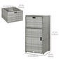 Outsunny Patio Storage Cabinet, Outdoor Towel Rack for Pool, Waterproof PE Rattan Wicker, Hot Tub Accessory, with Basket Drawer, Mixed Grey