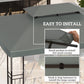 Outsunny 13' x 10' Gazebo Replacement Canopy, 2 Tier Top Roof Garden Pavilion UV Cover, Brown (TOP ONLY)