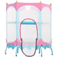 Qaba Trampoline for Kids, 4.6FT Mini Toddler Trampoline Indoor Outdoor with Handlebar, Safety Enclosure Net, Blue