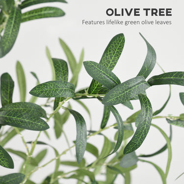 HOMCOM 6ft LED Olive Tree with 300 Warm White Lights, Light up Olive Tree for Indoor, Home, Party, Wedding, Christmas, Green