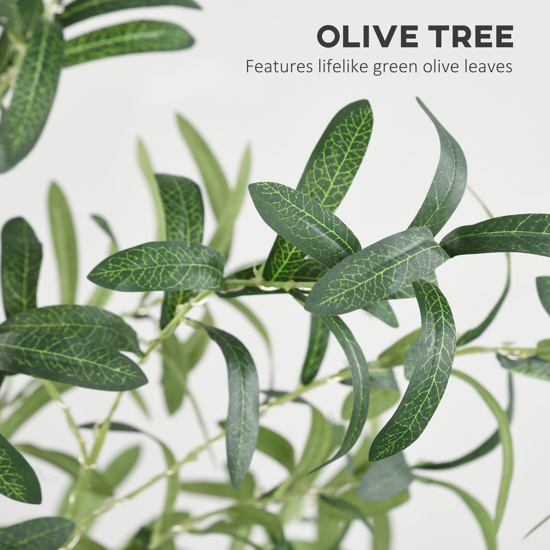 HOMCOM 6ft LED Olive Tree with 300 Warm White Lights, Light up Olive Tree for Indoor, Home, Party, Wedding, Christmas, Green