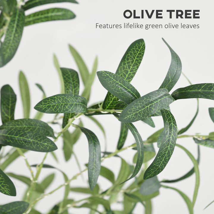 HOMCOM 6ft LED Olive Tree with 300 Warm White Lights, Light up Olive Tree for Indoor, Home, Party, Wedding, Christmas, Green