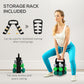 Soozier 26 LBS Hex Dumbbell Set with Vertical Rack, Adjustable Dumbbells, Hand Weights for Home Gym Strength Training, Green