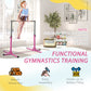 Soozier Professional Gymnastics Bar for Kids, Toddler Home Gymnastics Equipment with 13-level Adjustable Height, Pink