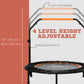 Soozier 40" Foldable Mini Fitness Trampoline, with Adjustable Foam Handle, Orange