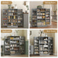 HOMCOM 41" Storage Cabinet, 2-Door Kitchen Pantry Cabinet with 5-tier Shelving, 12 Spice Racks and Adjustable Shelves, Grey
