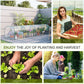 Outsunny 138"x39"x32" Transparent PVC Mini Tunnel Greenhouse Garden Green Grow Shed Portable Plant Flower Warm House Steel Frame Zipped Doors