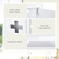 kleankin Wall Mount Medicine Cabinet Bathroom Cabinet with 2 Shelves, Steel Frame and Magnetic Door, White