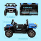 Aosom 12V Ride on Car with Electric Bucket, Two-Seater, Shovel, Remote Control, Spring Suspension, Horn, Music, Red