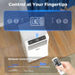 HOMCOM 10,000BTU Mobile Portable Air Conditioner with Cooling, Dehumidifier, 2 Speed Fans, 24-Hour Timer for Bedroom, White