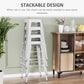HOMCOM Set of 4 Bar Stools Kitchen Industrial Breakfast Bistro Cafe Metal Frame Black