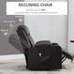 HOMCOM Electric Power Lift Chair, PU Leather Recliner Sofa with Footrest, Remote Control and Cup Holders, Brown