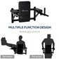 Soozier Wall Mounted Dip Station Multi-Function Power Tower Set Home Gym Pull Up Bar Chin Up Exercise Bar Knee Raise Triceps Leg Dipping Raise Rack Black