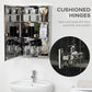 kleankin Wall Mounted Bathroom Medicine Cabinet Mirrored Cabinet with Hinged Door 3-Tier Storage Shelves Silver