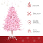 HOMCOM 5FT Artificial Christmas Tree Holiday Xmas Tree Decoration with Automatic Open for Home Party, Pink