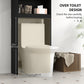HOMCOM Over The Toilet Cabinet, Modern Bathroom Above Toilet Storage with Barn Doors and Open Shelf, Black